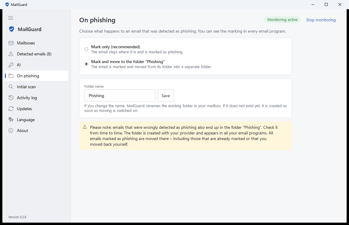Setting: what happens on phishing